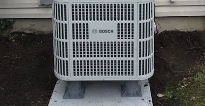 New Lennox central AC condenser installed at Long Island home