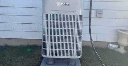 Central Air Systems crew completing AC replacement in Medford NY