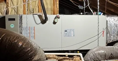 Central Air Systems technician diagnosing furnace issue