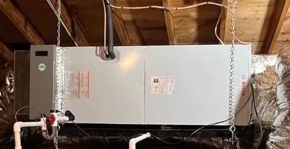 Lennox furnace installation by Central Air Systems technician