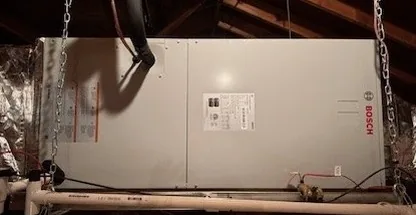 Furnace system in Coram residence
