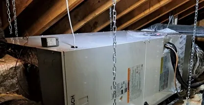 Furnace filter replacement during seasonal service visit