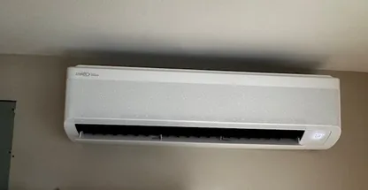 Indoor cassette mini-split unit cleaned and serviced